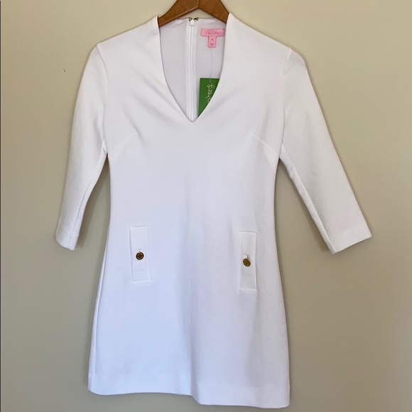 Lilly Pulitzer Charlena Deep V-Neck Shift Dress XS - Picture 2 of 16